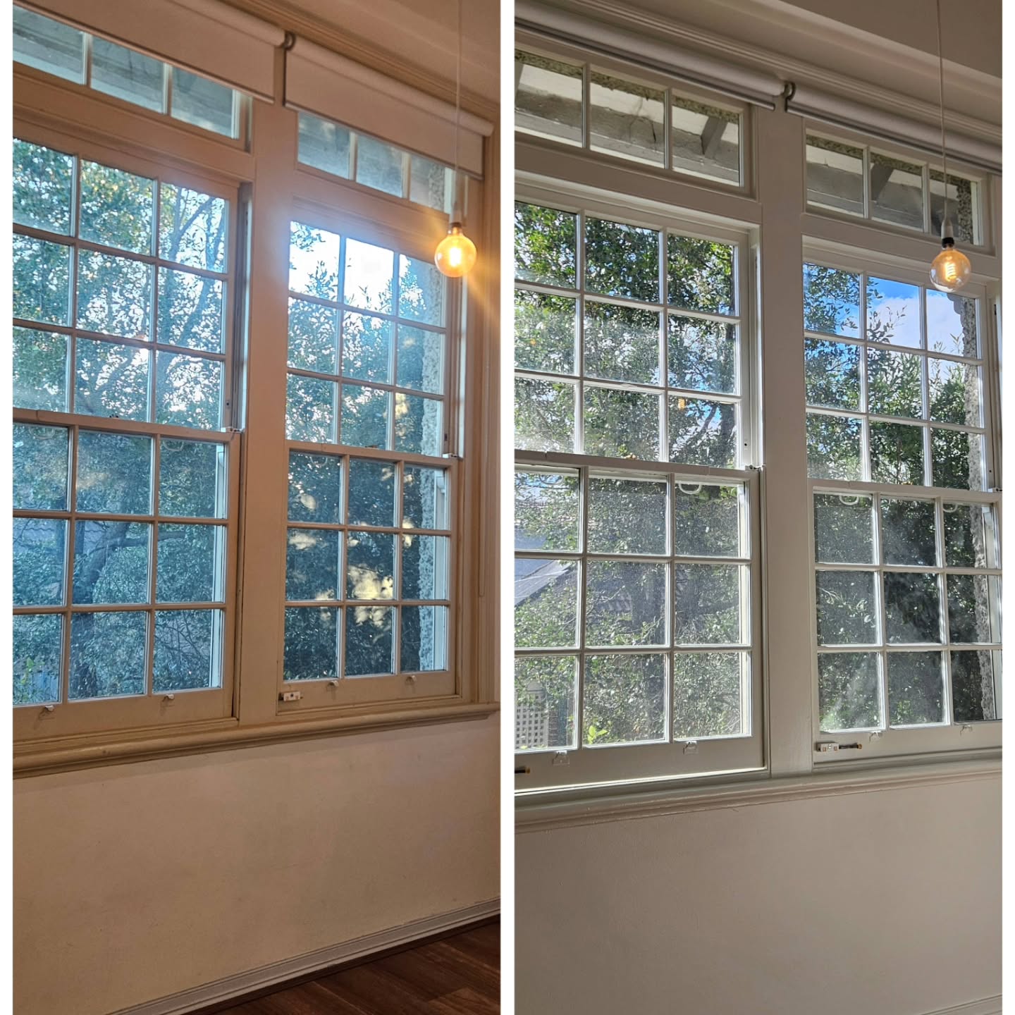 Sash window frames — before and after